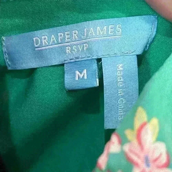 Draper James RSVP Ruffle Wrap DRESS Green Pink FLORAL - Picture 7 of 10